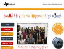 Tablet Screenshot of healthydevelopmentproject.utdallas.edu