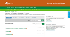 Desktop Screenshot of libguides.utdallas.edu